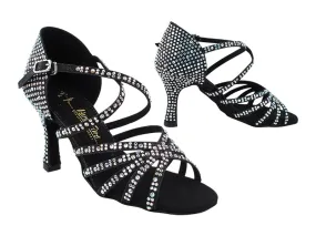 1613Bling Black Glitter Satin