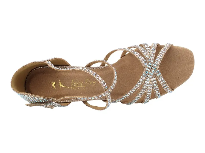 1613Bling Champagne Glitter Satin