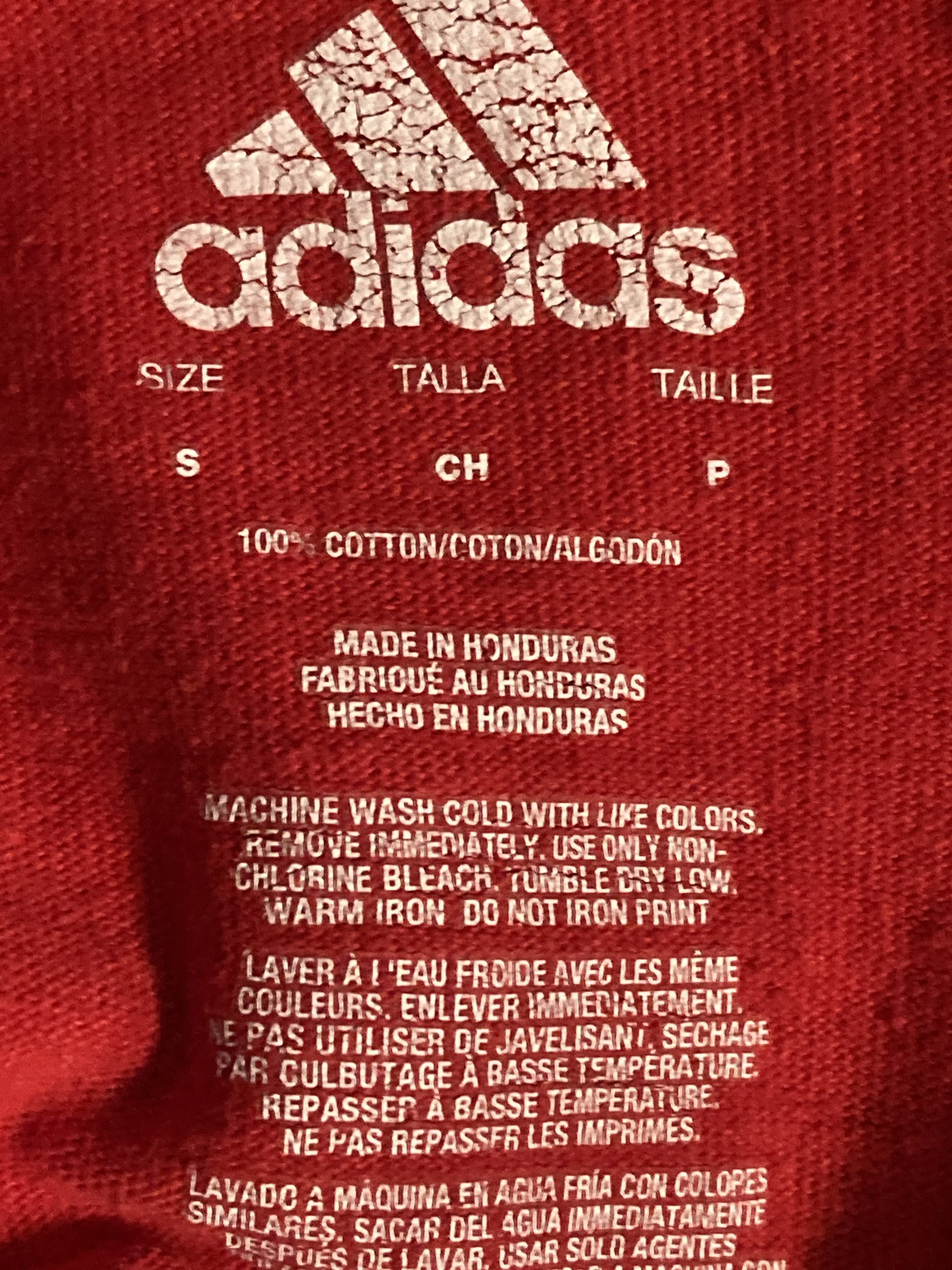 ADIDAS "NY RED BULLS" TRAINING PROGRAMS Graphic Print Adult S Small SM Red T-Shirt Tee Shirt