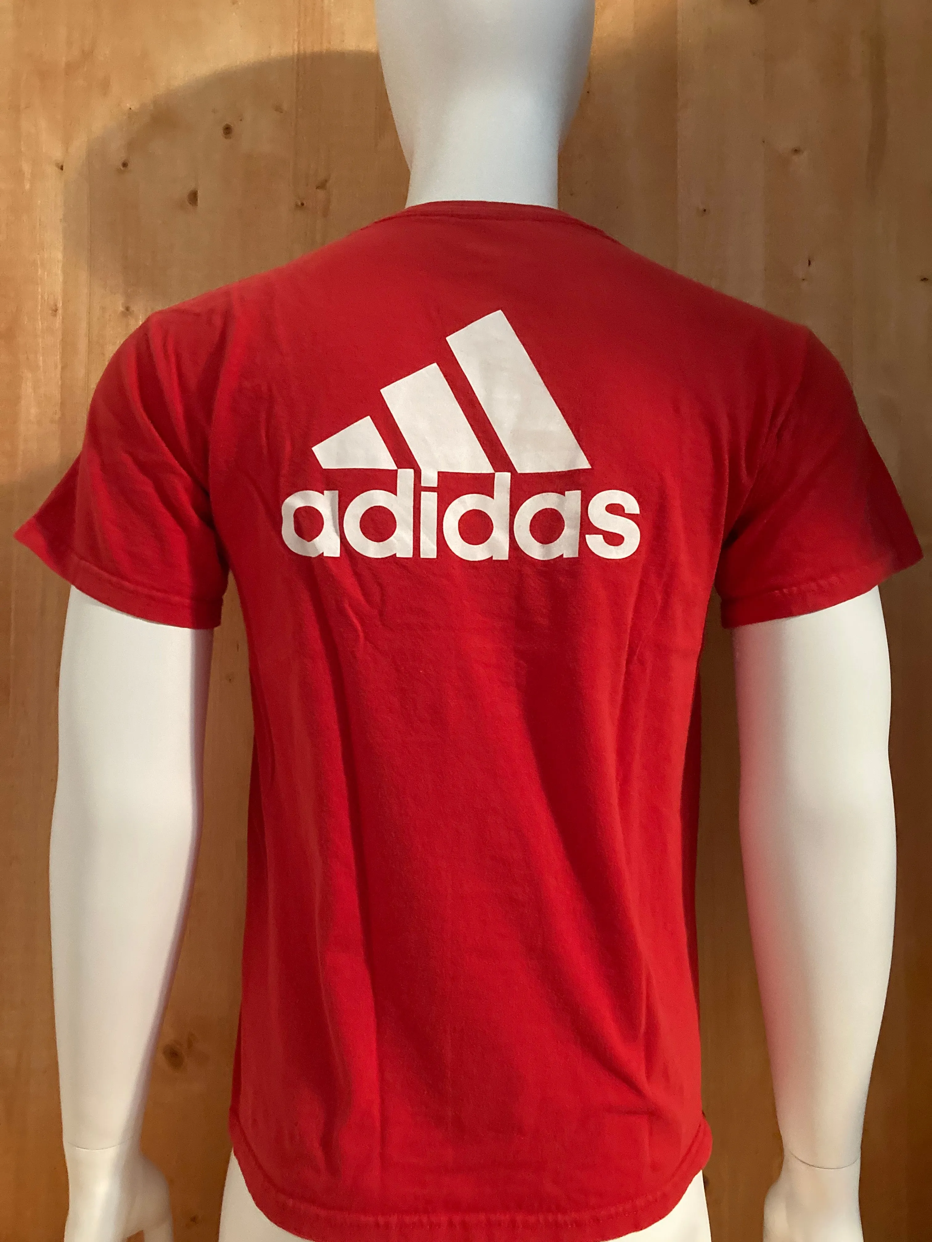 ADIDAS "NY RED BULLS" TRAINING PROGRAMS Graphic Print Adult S Small SM Red T-Shirt Tee Shirt
