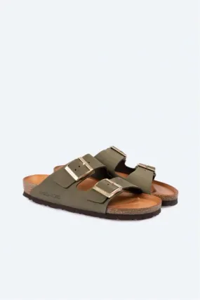 ALBA 2 STRAP OLIVE LEATHER INSOLE