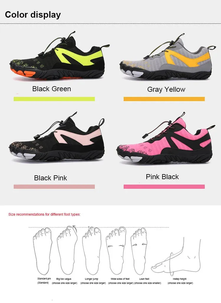 Fresh Kicks for the Outdoors Vibe Check - Barefoot Five Fingers Aqua Shoes