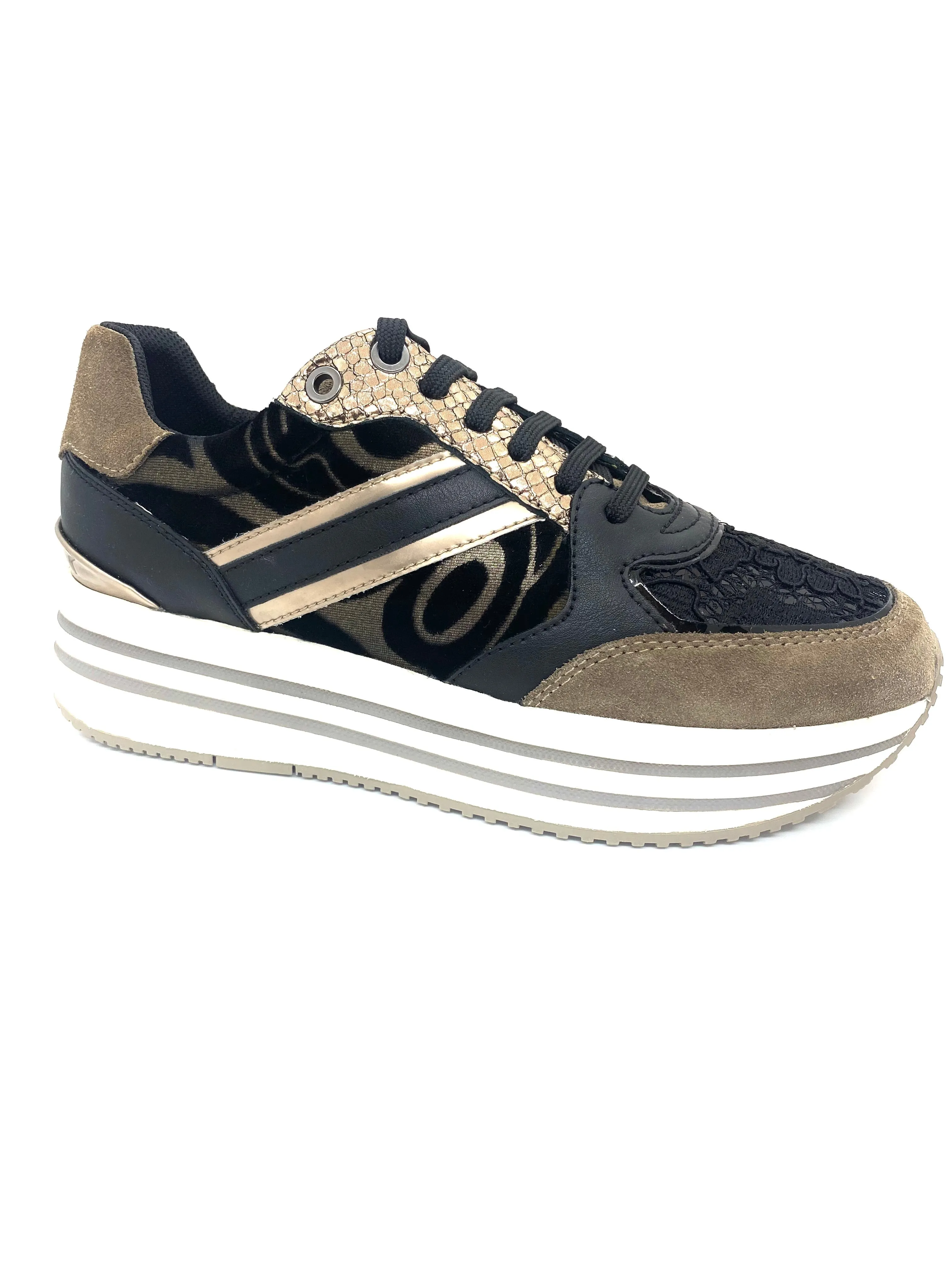 Geox Ladies Kency Flatform Sneaker