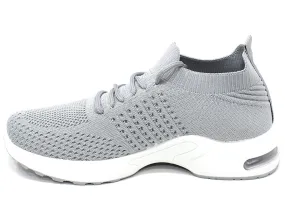 Grey Pull-on Elasticated Trainer