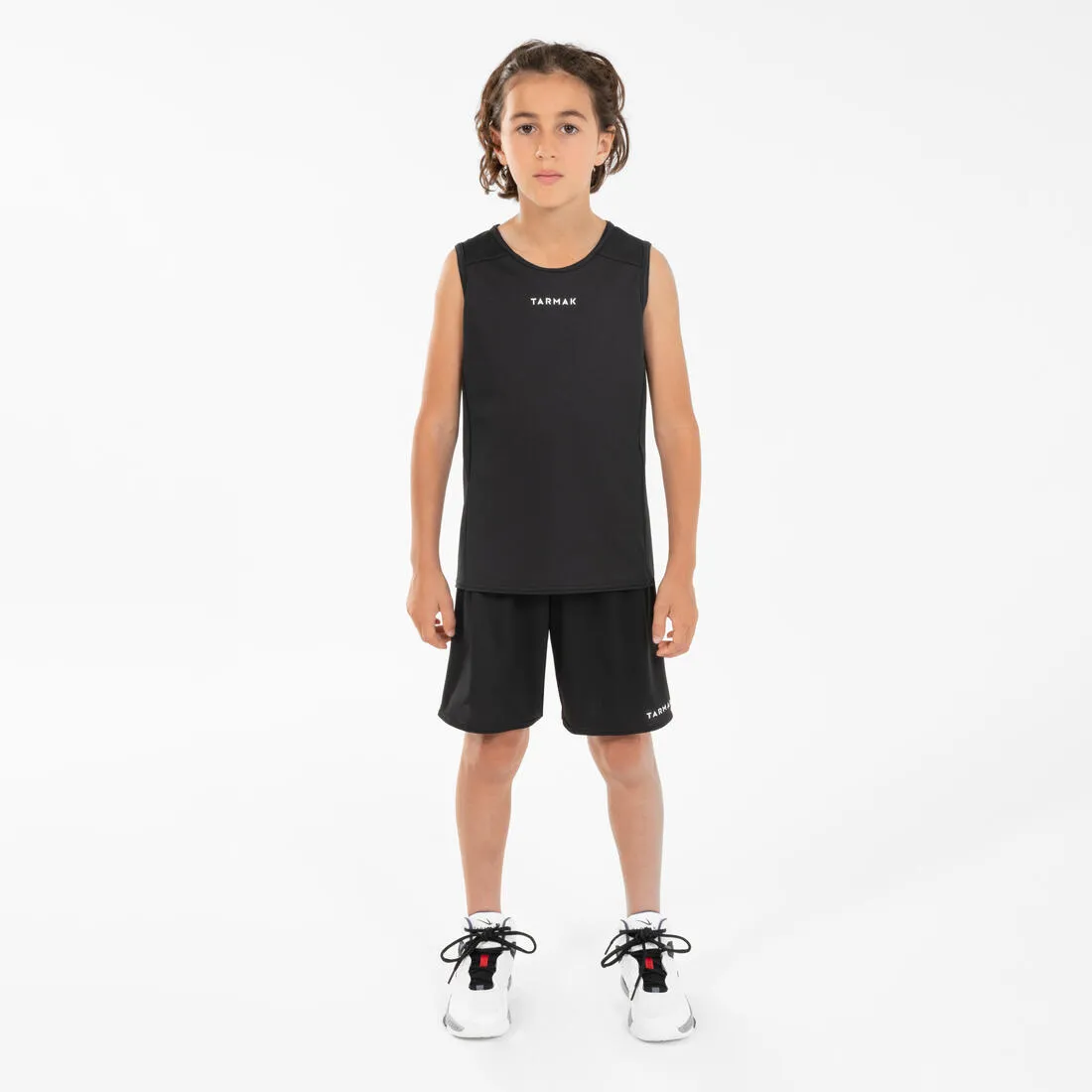 Kids' Sleeveless Basketball Jersey T100