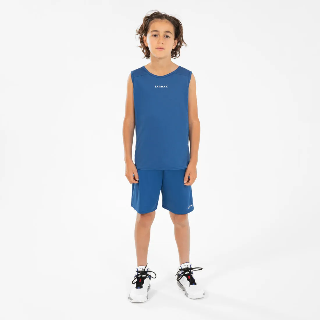 Kids' Sleeveless Basketball Jersey T100
