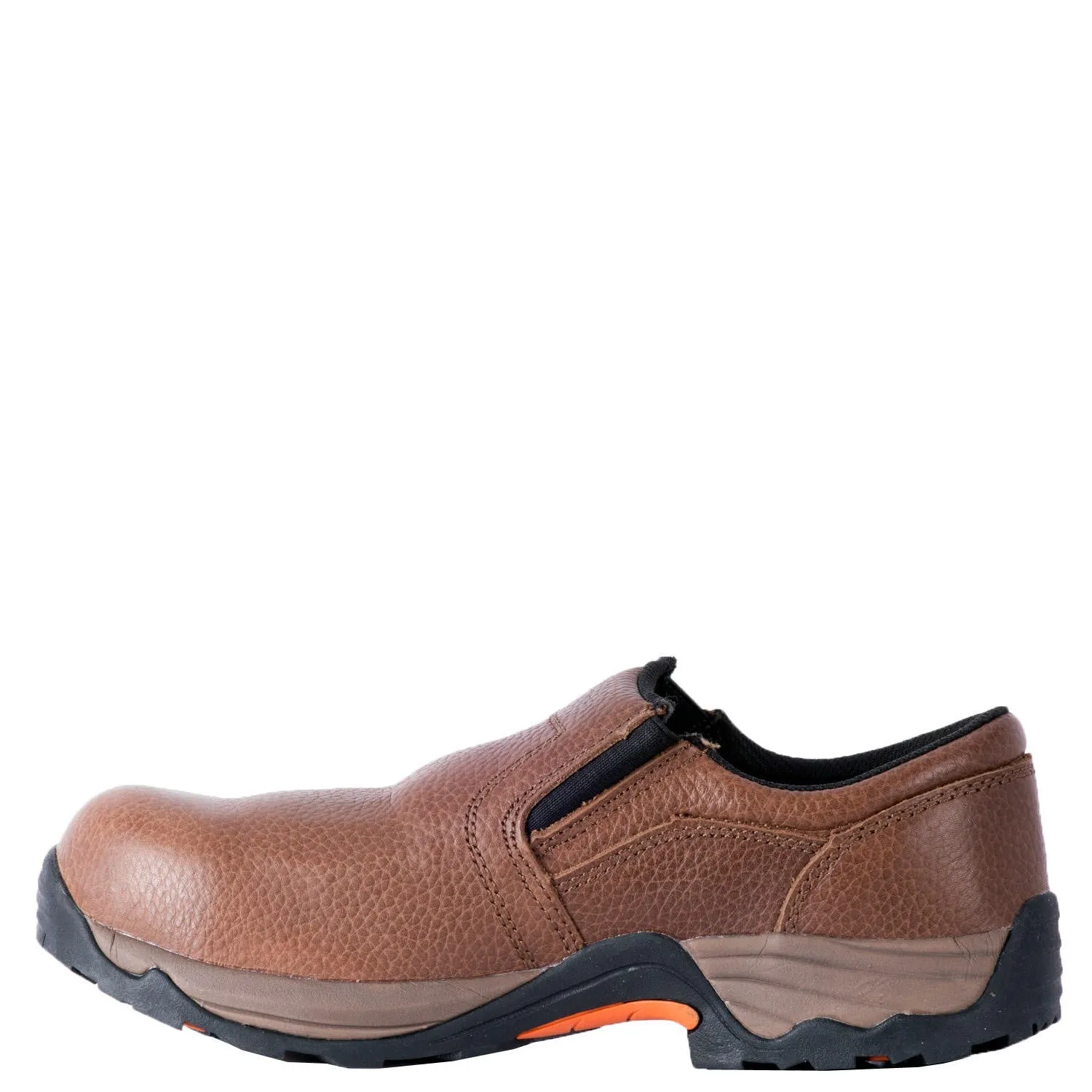 'McRae' Men's 3" Internal Met Guard Comp Toe Slip-On - Brown