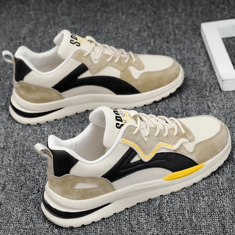 Men’s Breathable Fashion Sneakers – Lightweight Lace-Up Casual Sports Shoes for Outdoor Running