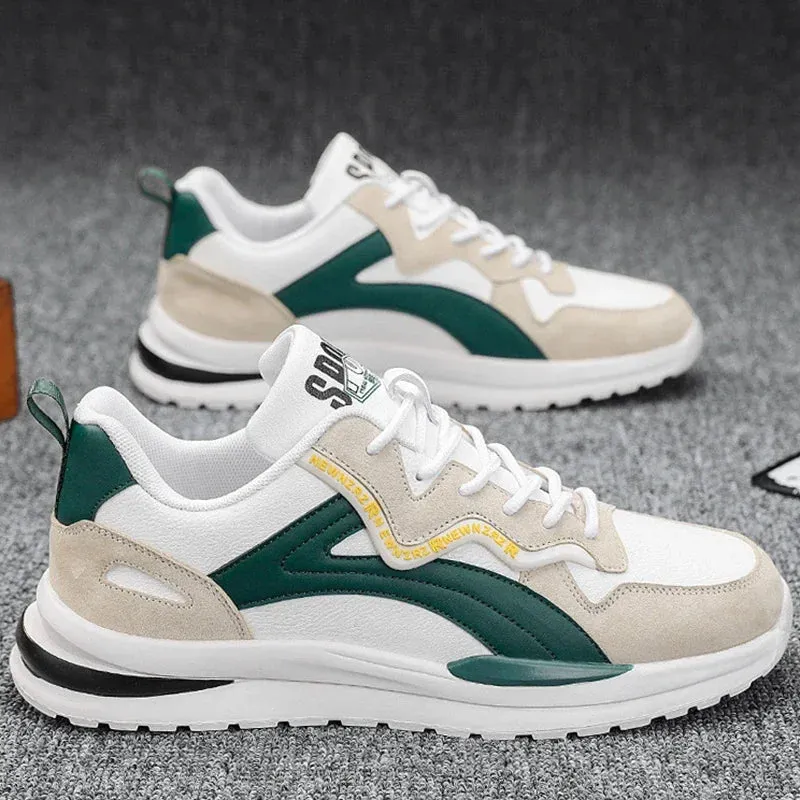 Men’s Breathable Fashion Sneakers – Lightweight Lace-Up Casual Sports Shoes for Outdoor Running