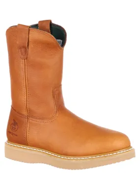 Men's Wedge Steel Toe Pull On Work Boots
