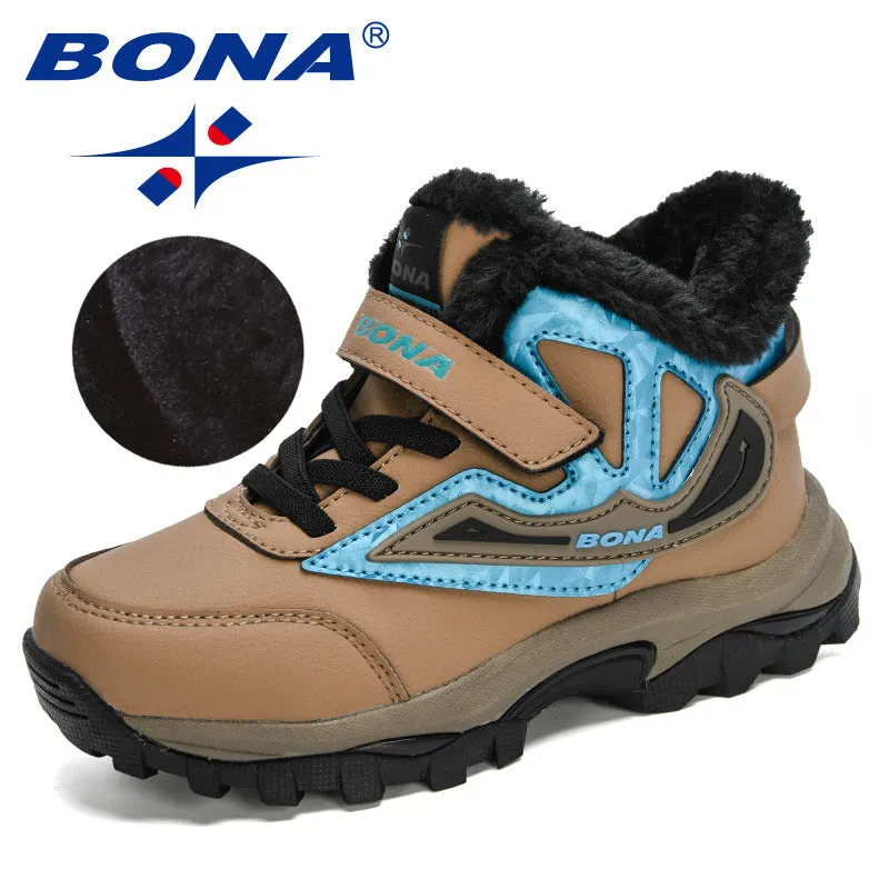 New Arrival Snow Boots Outdoor Sneakers Boys Leather Ankle Boots