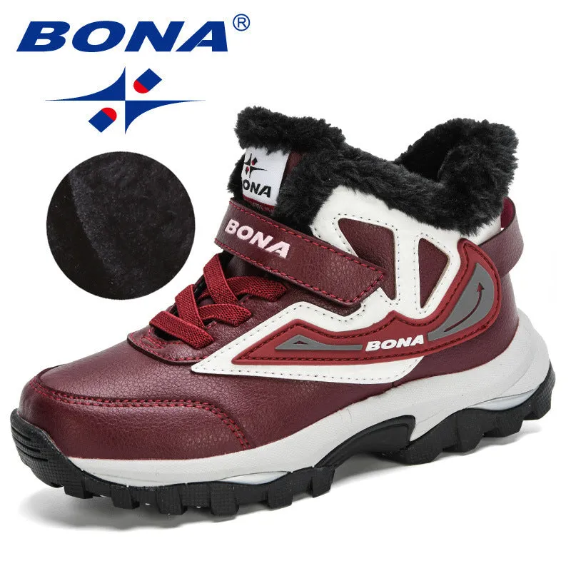 New Arrival Snow Boots Outdoor Sneakers Boys Leather Ankle Boots