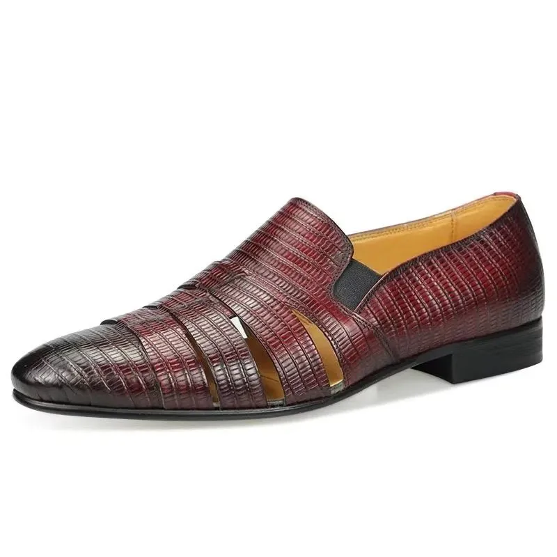 Opulessa Crocodile Slip Shoes