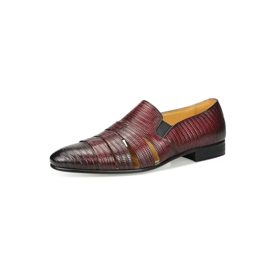 Opulessa Crocodile Slip Shoes