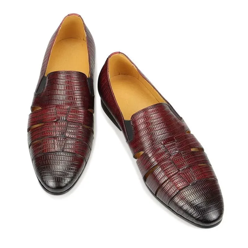 Opulessa Crocodile Slip Shoes