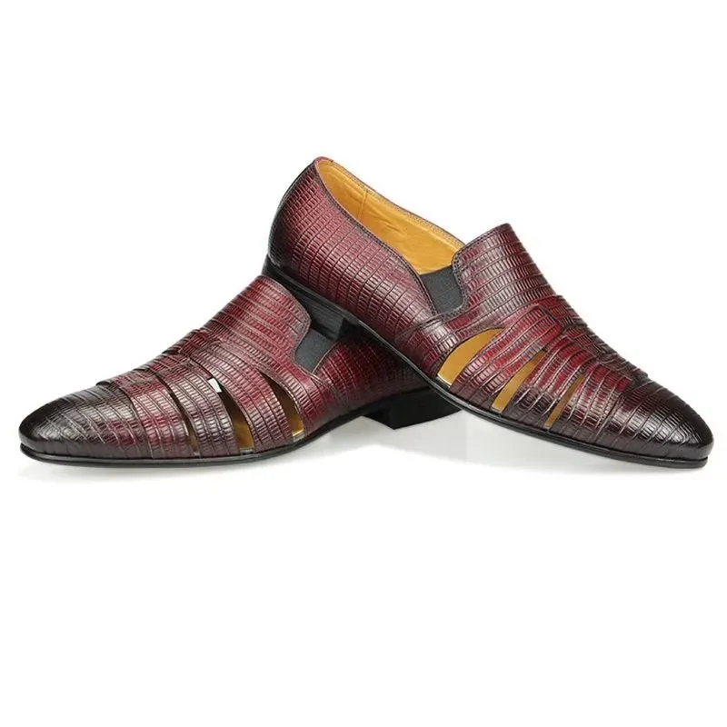 Opulessa Crocodile Slip Shoes