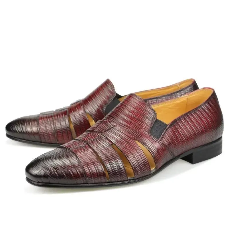Opulessa Crocodile Slip Shoes