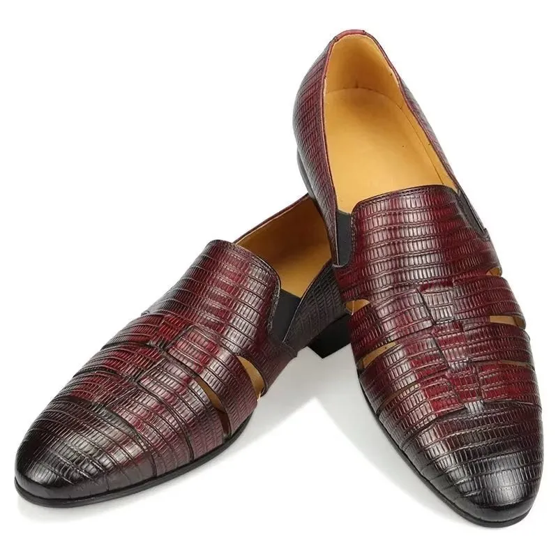 Opulessa Crocodile Slip Shoes