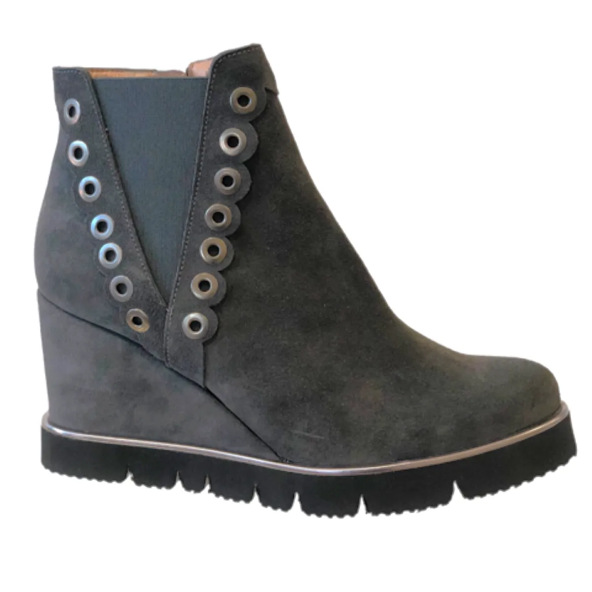 Pedro Anton Grey Suede Ankle Boots