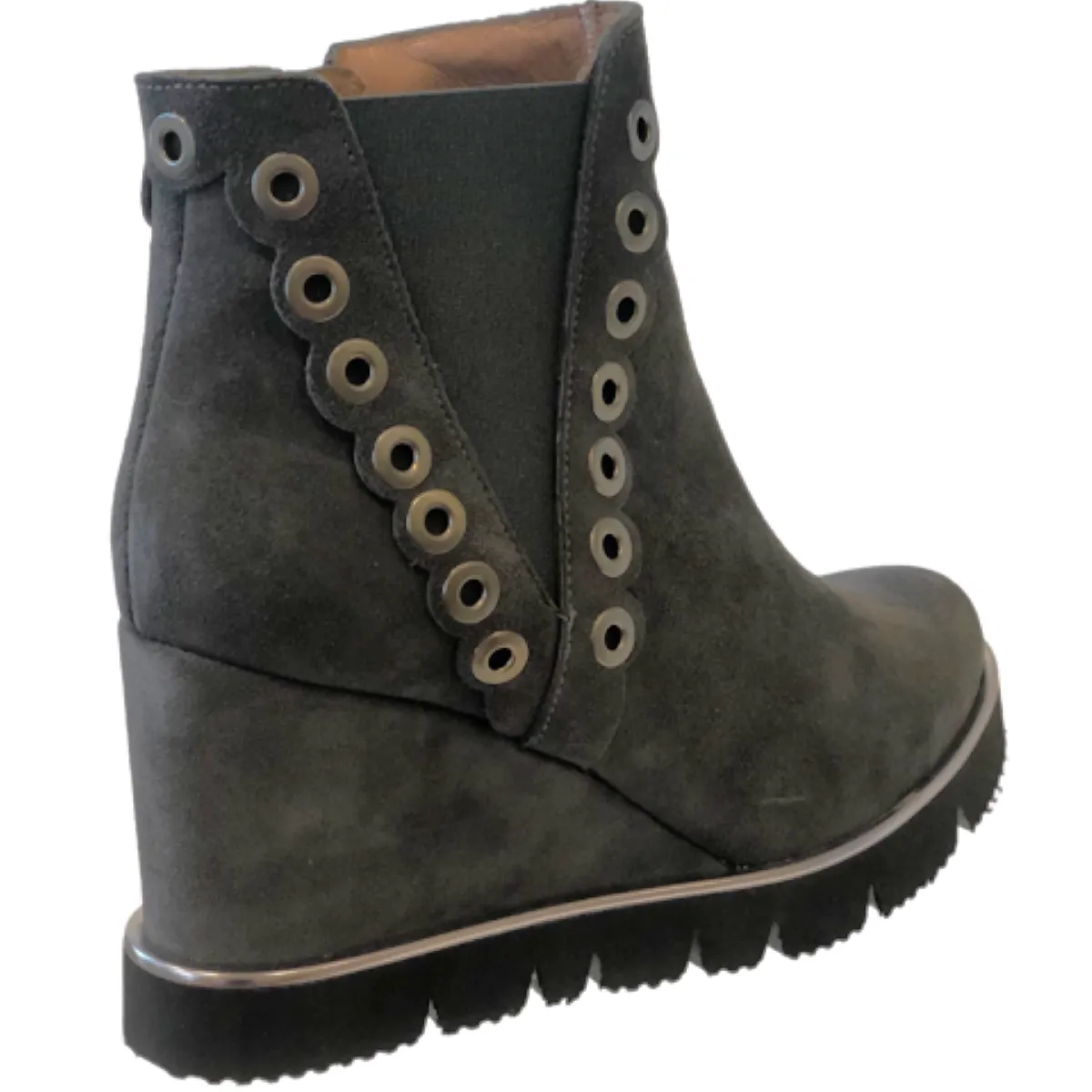 Pedro Anton Grey Suede Ankle Boots