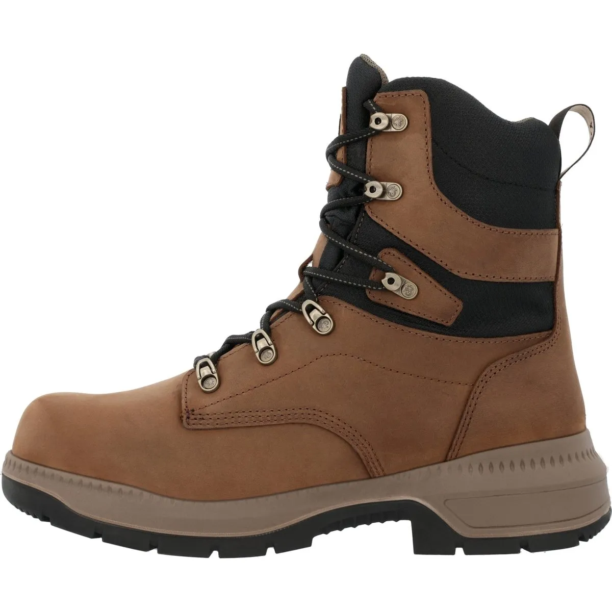 Rocky Worksmart Men's 8” Composite Toe Internal MET Guard Work Boots Rkk0482 In Brown