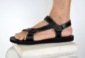 Sports Leather sandals for Men, Summer men shoes, Men flats.