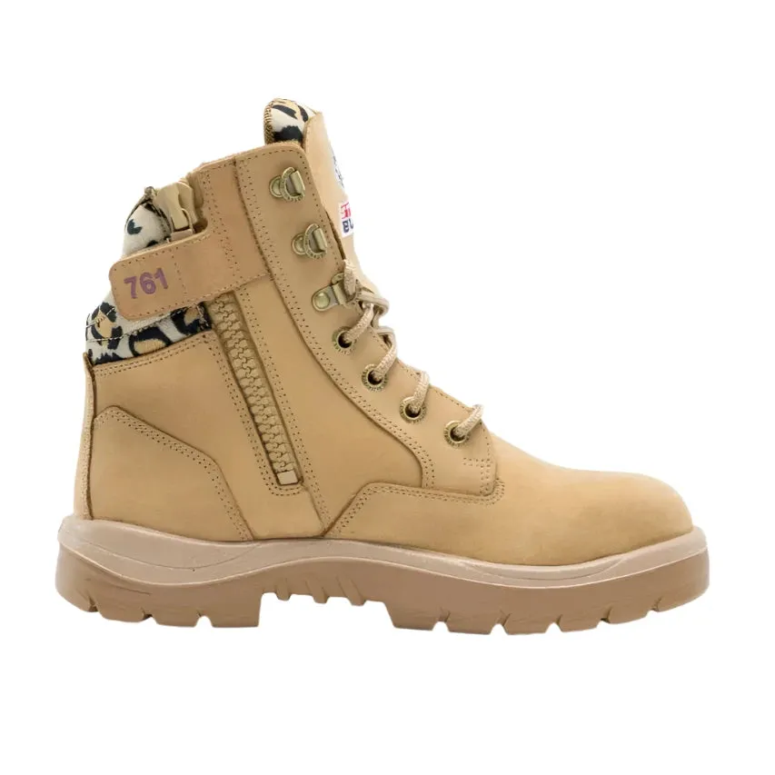 Steel Blue Jungle Southern Cross Zip Sided Lace Up Steel Toe Ladies Safety Boot (522761)