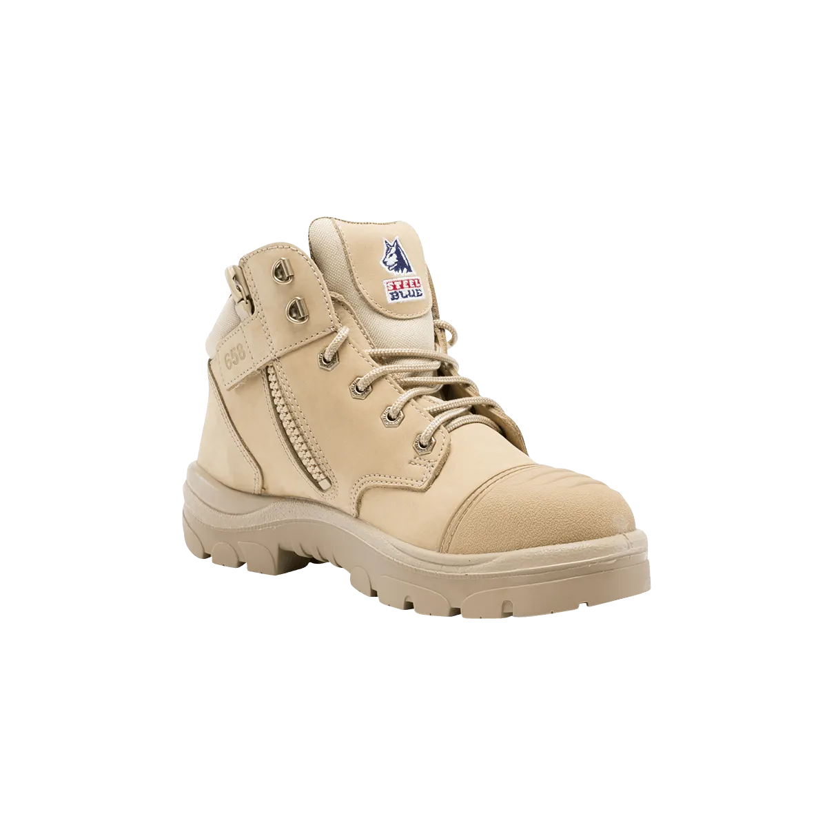 Steel Blue Mens Work Boots Parkes Zip Scuff S3 - SAND