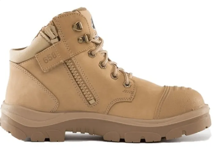 Steel Blue Mens Work Boots Parkes Zip Scuff S3 - SAND