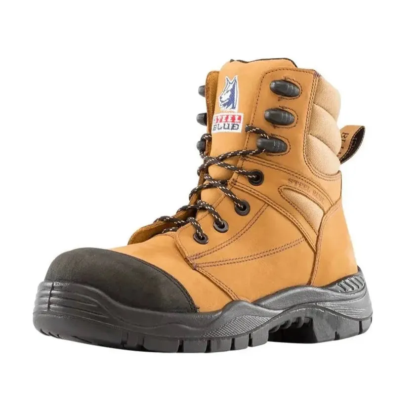 Steel Blue Wheat Torquay Zip Sided Lace Up Composite Toe Cap Safety Boot With Scuff Cap (617539) (Pre-Order)
