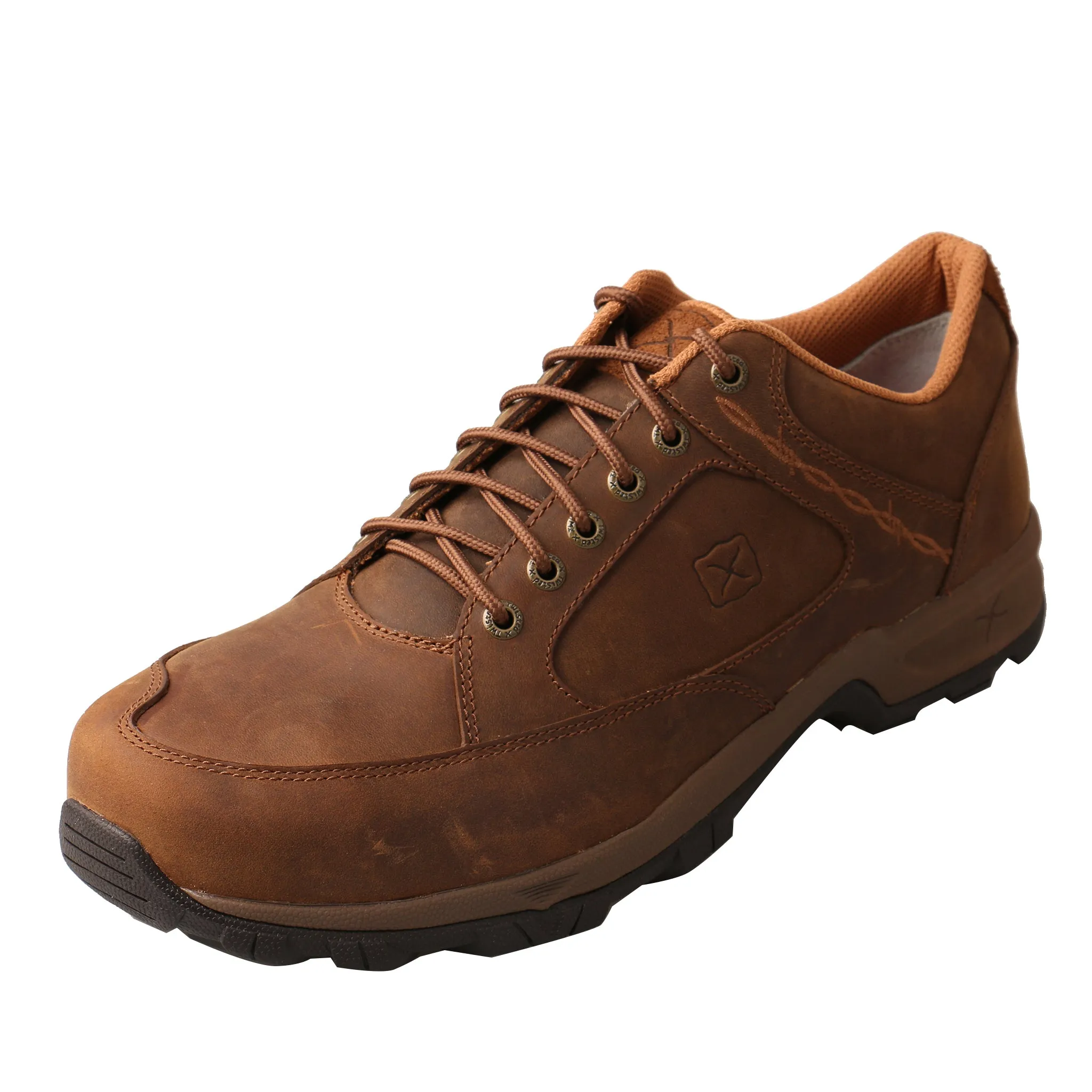 'Twisted X' Men's Oxford Steel Toe - Distressed Saddle