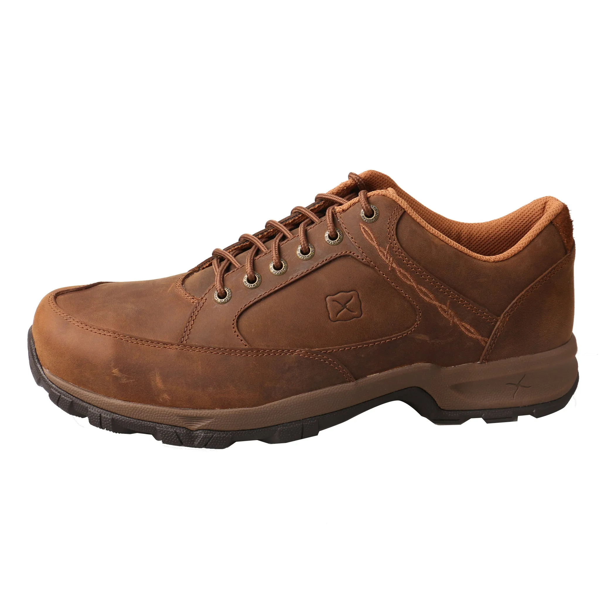 'Twisted X' Men's Oxford Steel Toe - Distressed Saddle
