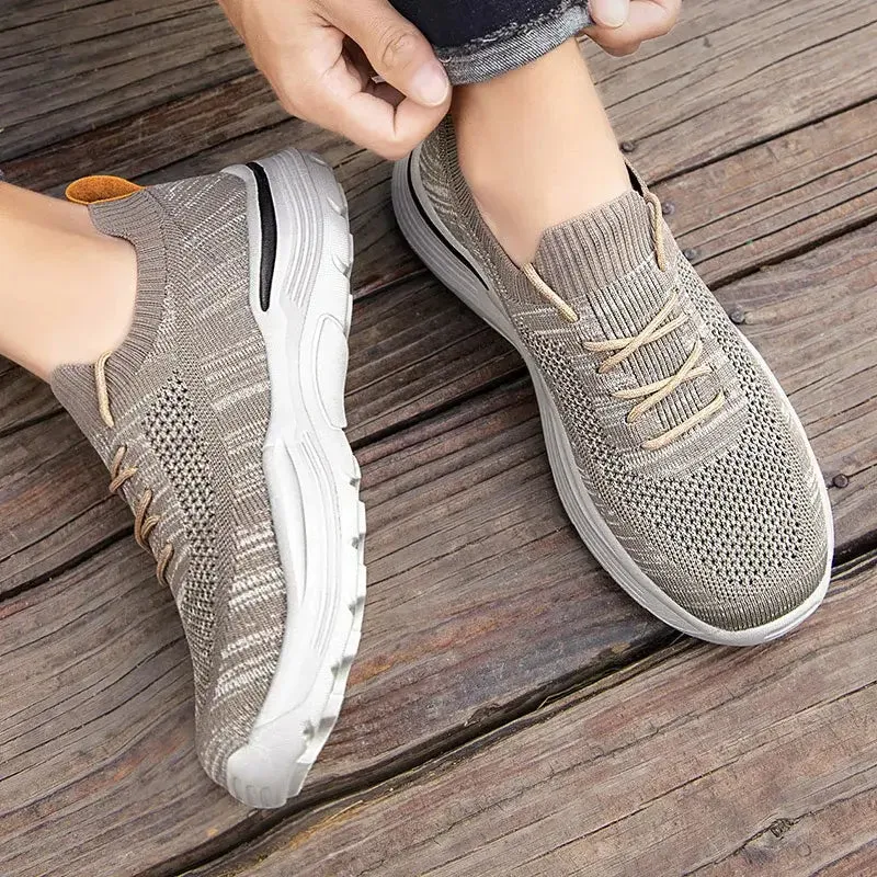 Wide Slip-On Walking Shoes Men Casual Comfortable Loafers