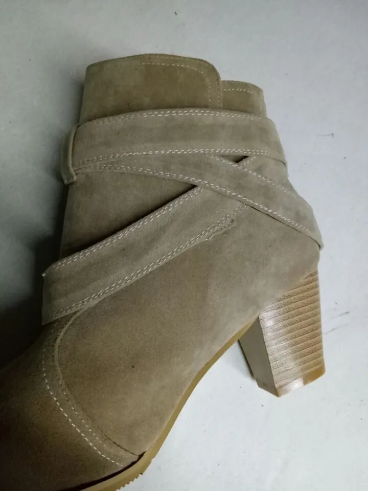 Women's Autumn/Winter Soft Leather Mid-Heeled Ankle Boots