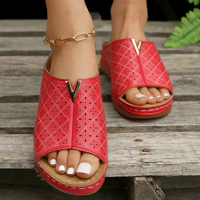 Women's Casual Orthopedic Wedge Slide Sandals
