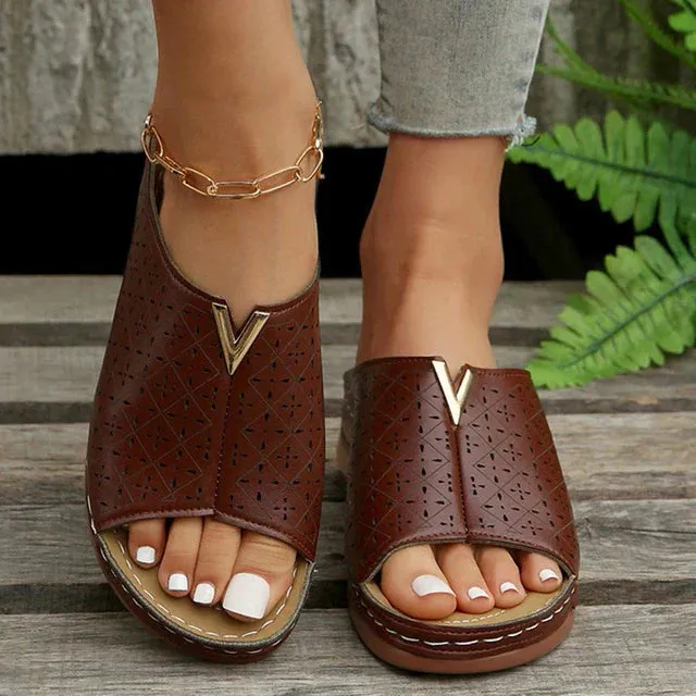 Women's Casual Orthopedic Wedge Slide Sandals