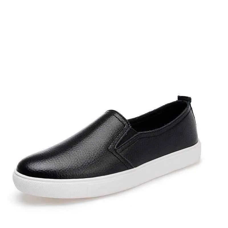 Women's Casual Shoes Leather Vulcanized Flats Loafers #LLX-6688