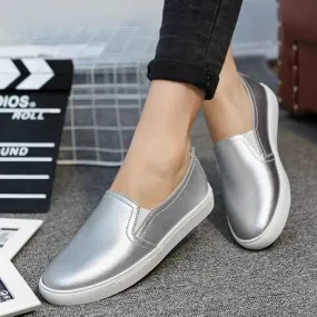  Genuine Leather Slip-On Footwear